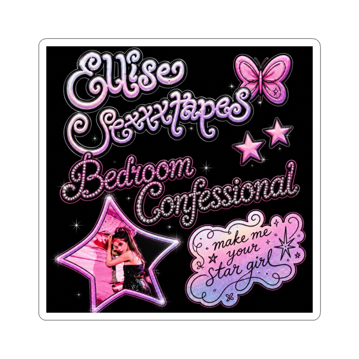 bedroom confessional holofoil sticker sheet | Ellise
